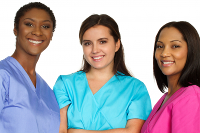 multi ethnic group of nurses